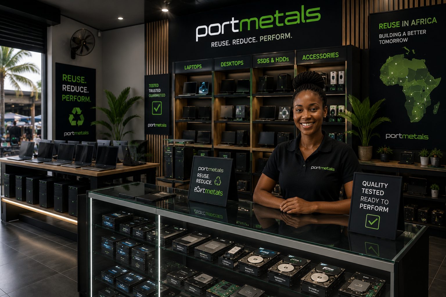 Portmetals shop for tested pre-owned electronics in Africa